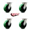 Service Caster 6 Inch Kingpinless Green Poly on Steel Wheel Swivel Top Plate Caster, 4PK SCC-KP30S620-PUR-GB-4 - alternate 6
